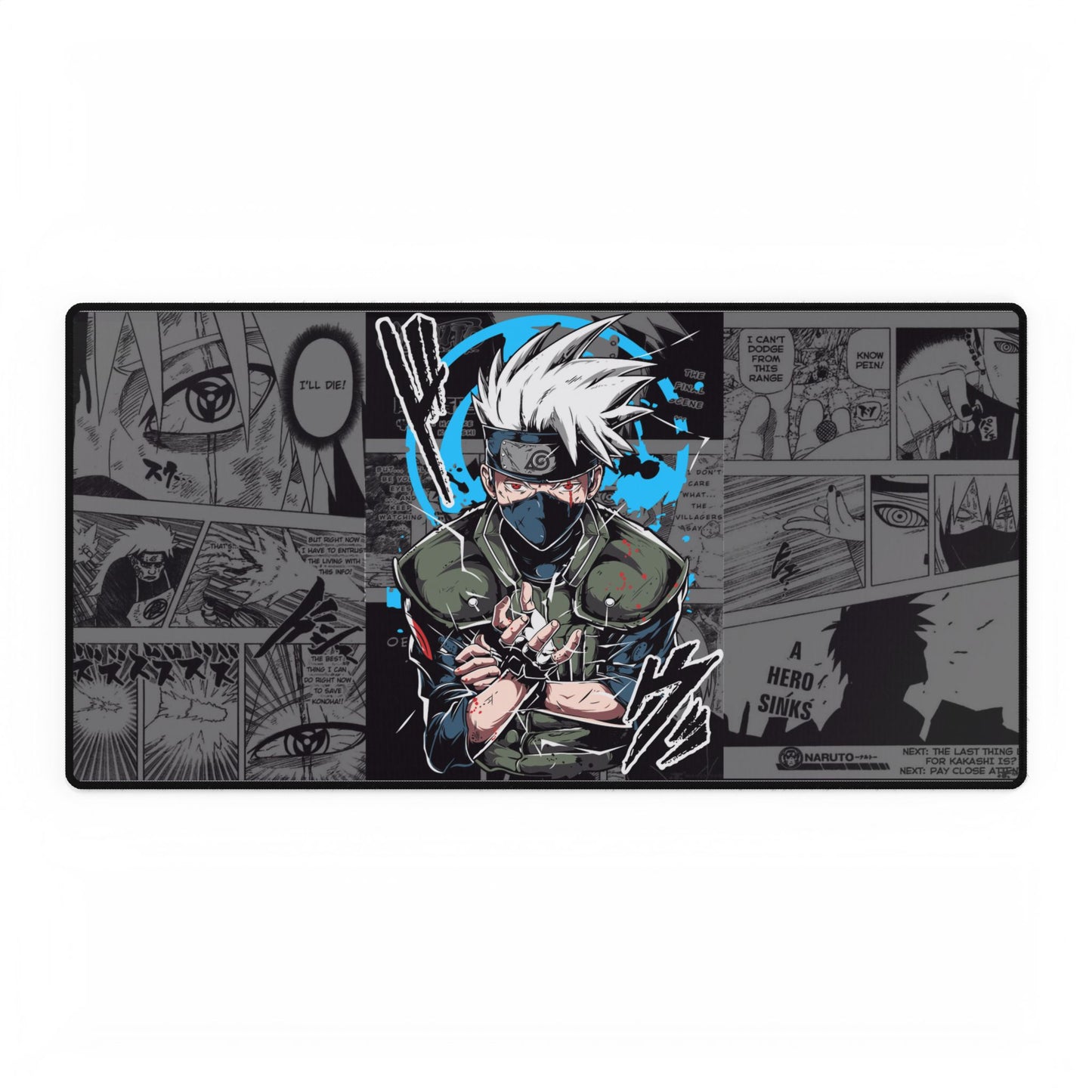 Kakashi Manga Burst | XL 900X420  Anime Gaming Mouse Pad